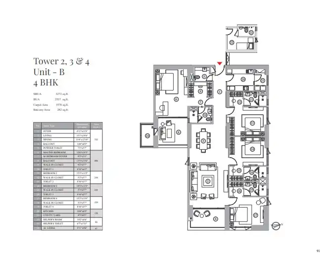 Unit C 3BHK